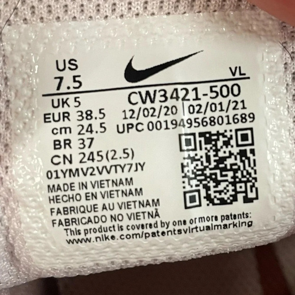 Nike Air Zoom Winflo 8 Color Violet Running Shoes Womens Size 8 - Picture 6 of 13